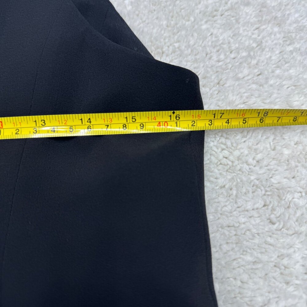 Eileen Fisher Women's Black Sleeveless 100% Silk Open Front Vest Jacket, Size S - Picture 7 of 7